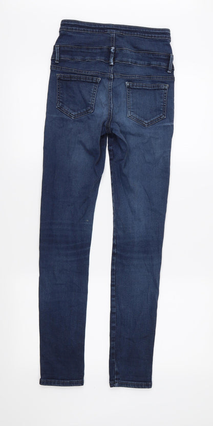 Topshop Womens Blue  Denim Skinny Jeans Size 25 in L30 in