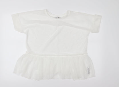 Womens UK Size 10 NEXT White Basic Blouse