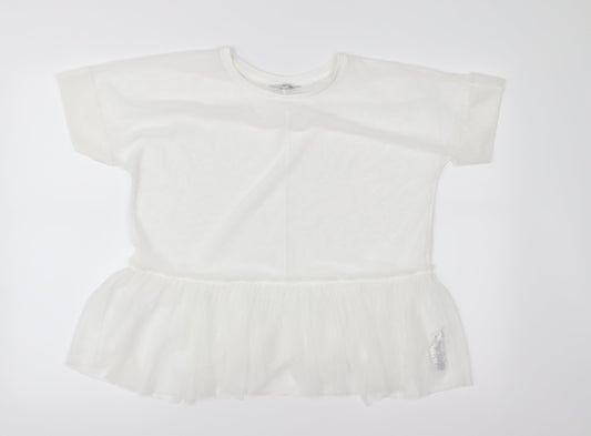 Womens UK Size 10 NEXT White Basic Blouse