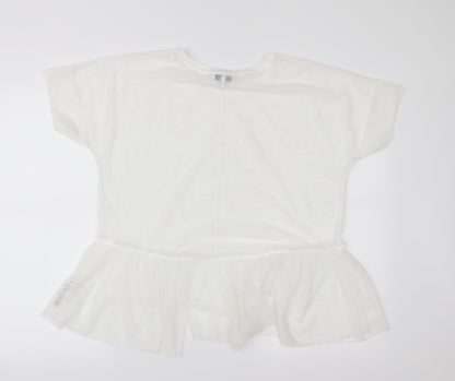 Womens UK Size 10 NEXT White Basic Blouse