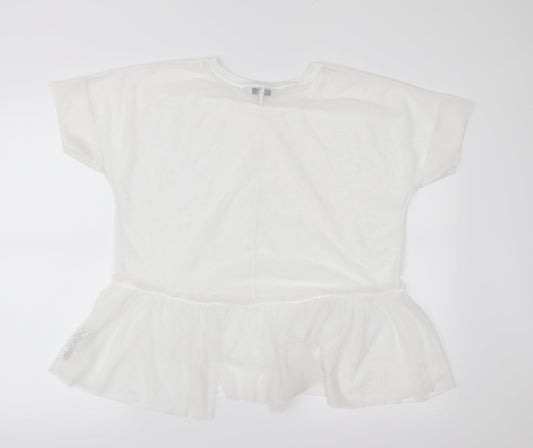 Womens UK Size 10 NEXT White Basic Blouse