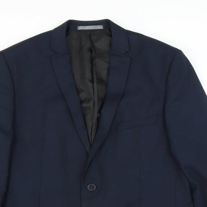 Mens UK Size 42 Red Herring Regular Blue Suit Jacket