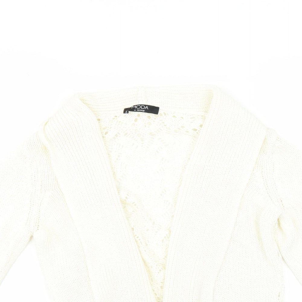 George Womens Ivory   Cardigan Jumper Size 14