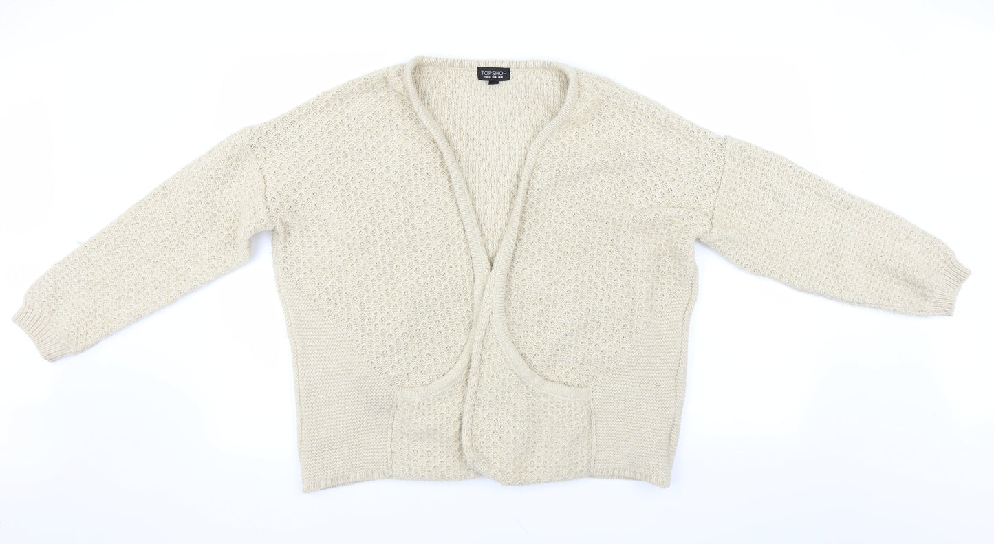Topshop Womens Beige   Cardigan Jumper Size 12
