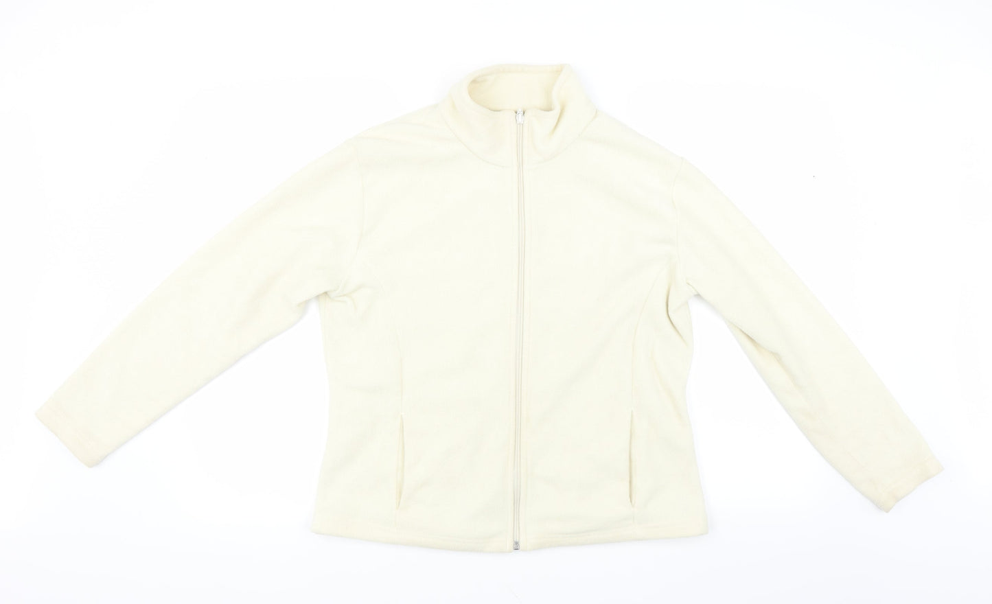 Marks and Spencer Womens Ivory   Full Zip Jumper Size 16