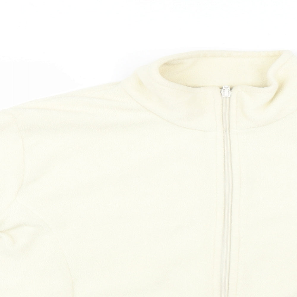 Marks and Spencer Womens Ivory   Full Zip Jumper Size 16