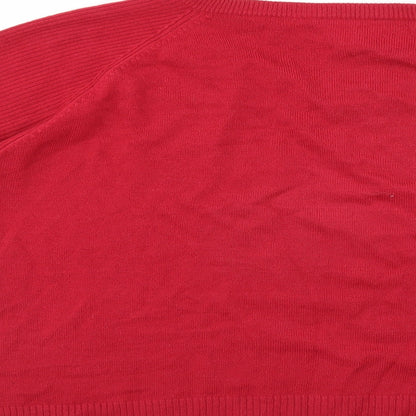 Janique Womens Red   Pullover Jumper Size 16