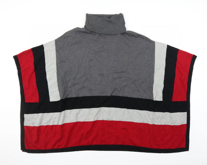 Cruz Womens Red Striped  Cape Jumper Size S
