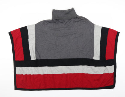 Cruz Womens Red Striped  Cape Jumper Size S