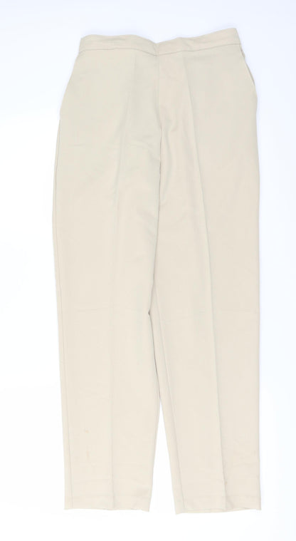Womens UK Size 12 Preworn Regular Fit  Beige Trousers