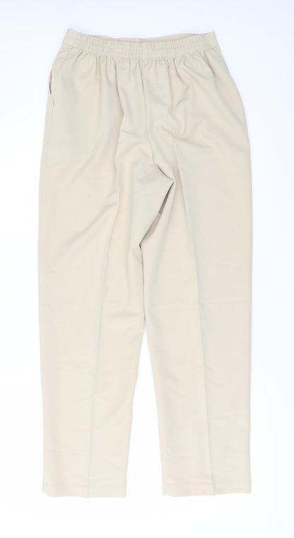 Womens UK Size 12 Preworn Regular Fit  Beige Trousers
