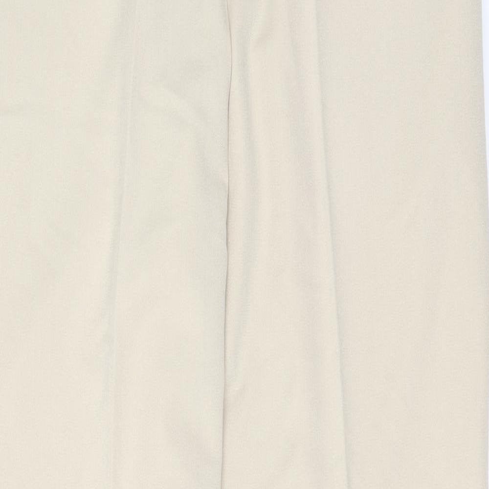 Womens UK Size 12 Preworn Regular Fit  Beige Trousers