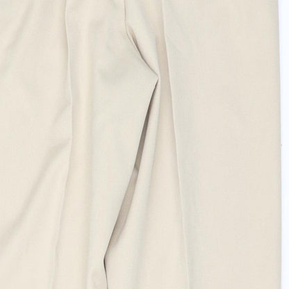 Womens UK Size 12 Preworn Regular Fit  Beige Trousers