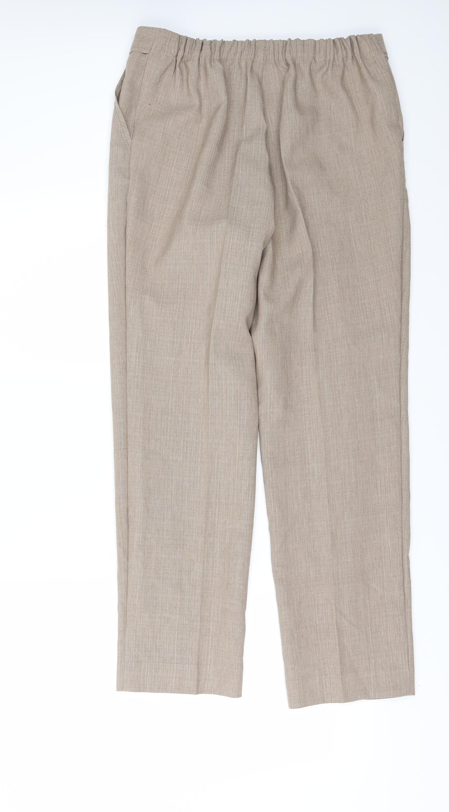 Marks and Spencer Womens Beige   Trousers  Size 34 in L27 in