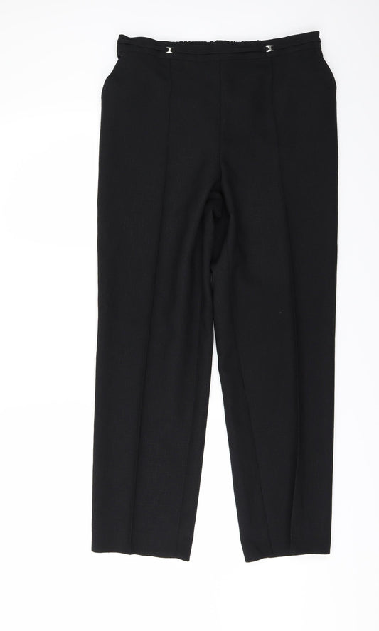Womens UK Size 32 in Preworn Regular Fit  Black Trousers