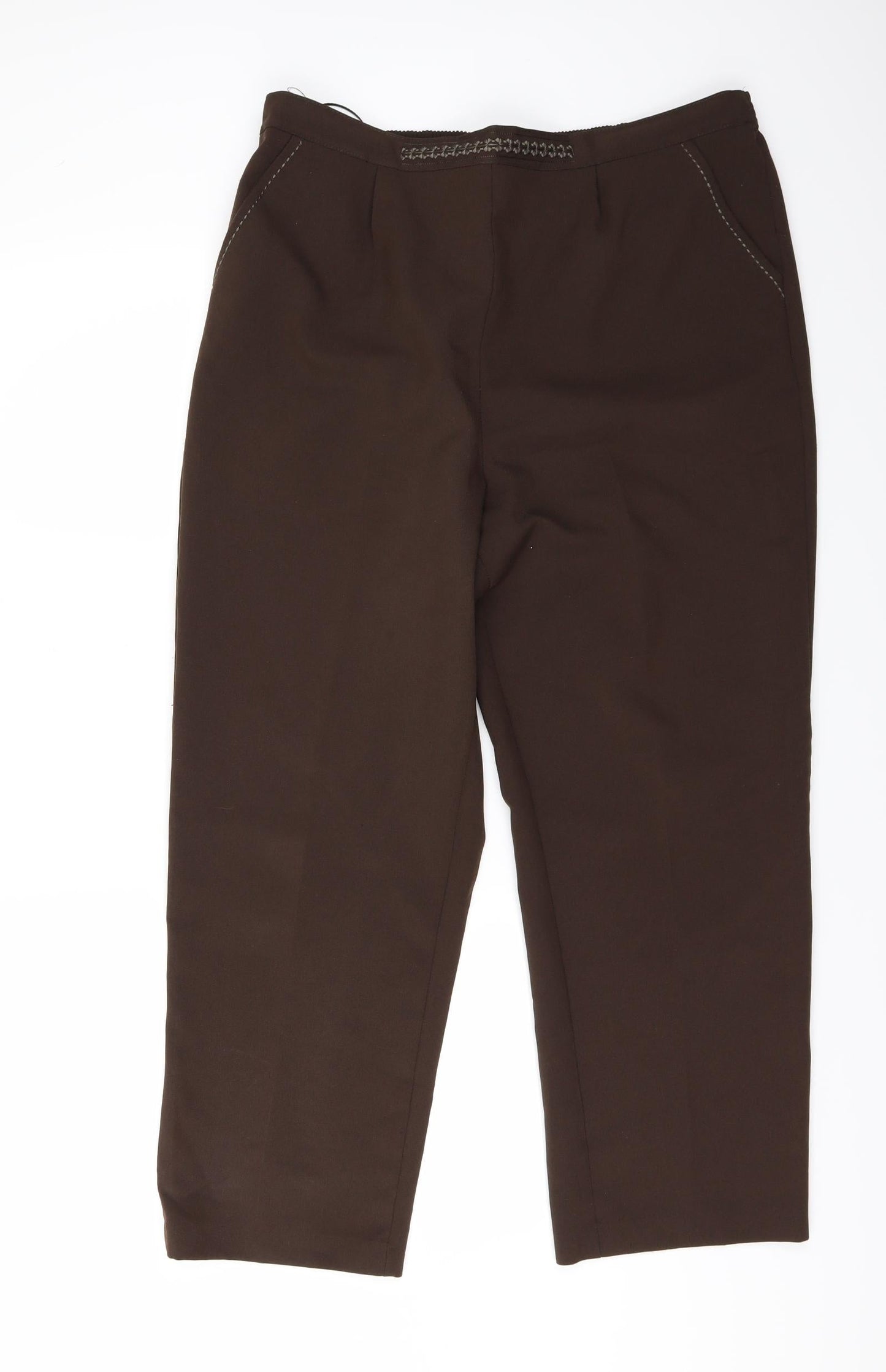 Womens UK Size 16 BM Regular Fit  Brown Trousers