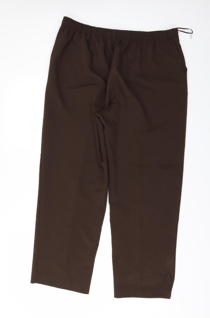 Womens UK Size 16 BM Regular Fit  Brown Trousers