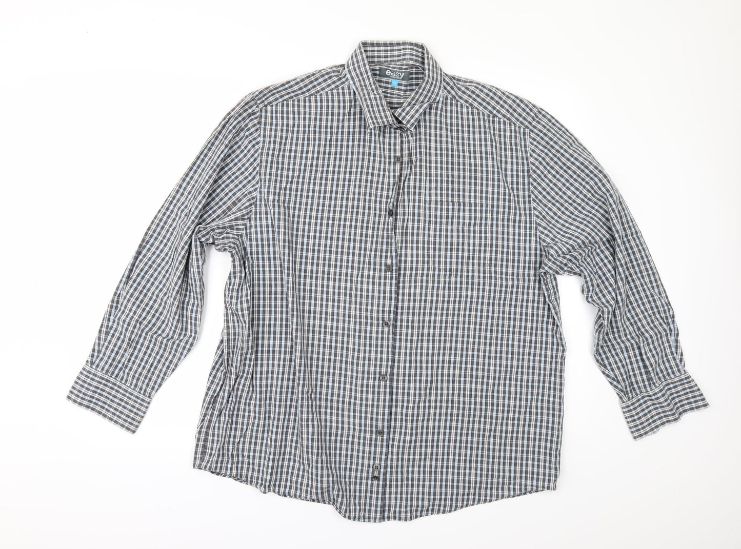 Mens UK Size XL Easy Multicoloured  Button-Up Long Sleeve Casual Shirt