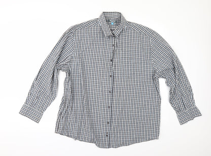 Mens UK Size XL Easy Multicoloured  Button-Up Long Sleeve Casual Shirt