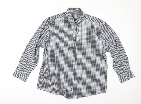 Mens UK Size XL Easy Multicoloured  Button-Up Long Sleeve Casual Shirt