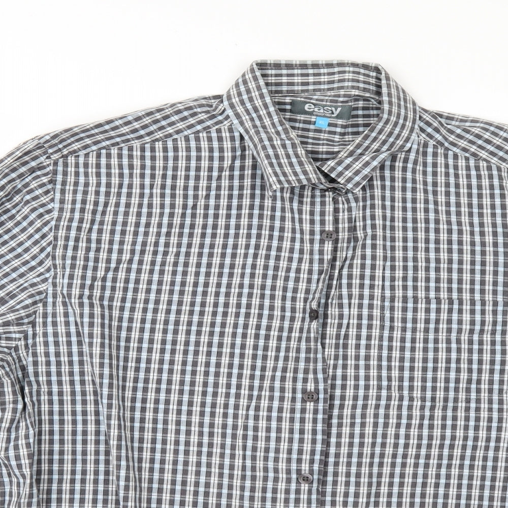 Mens UK Size XL Easy Multicoloured  Button-Up Long Sleeve Casual Shirt