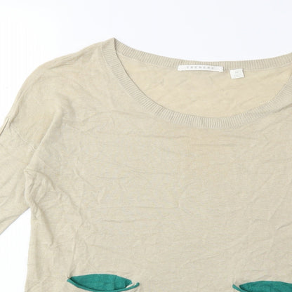 Trenery Womens Beige  Knit Pullover Jumper Size XS
