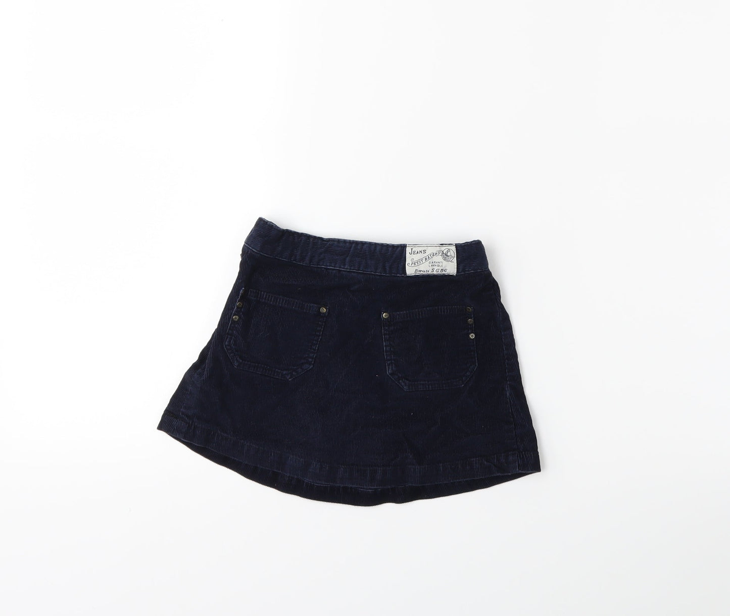 Petit Ami Girls Blue  Corduroy Mini Skirt Size 4 Years