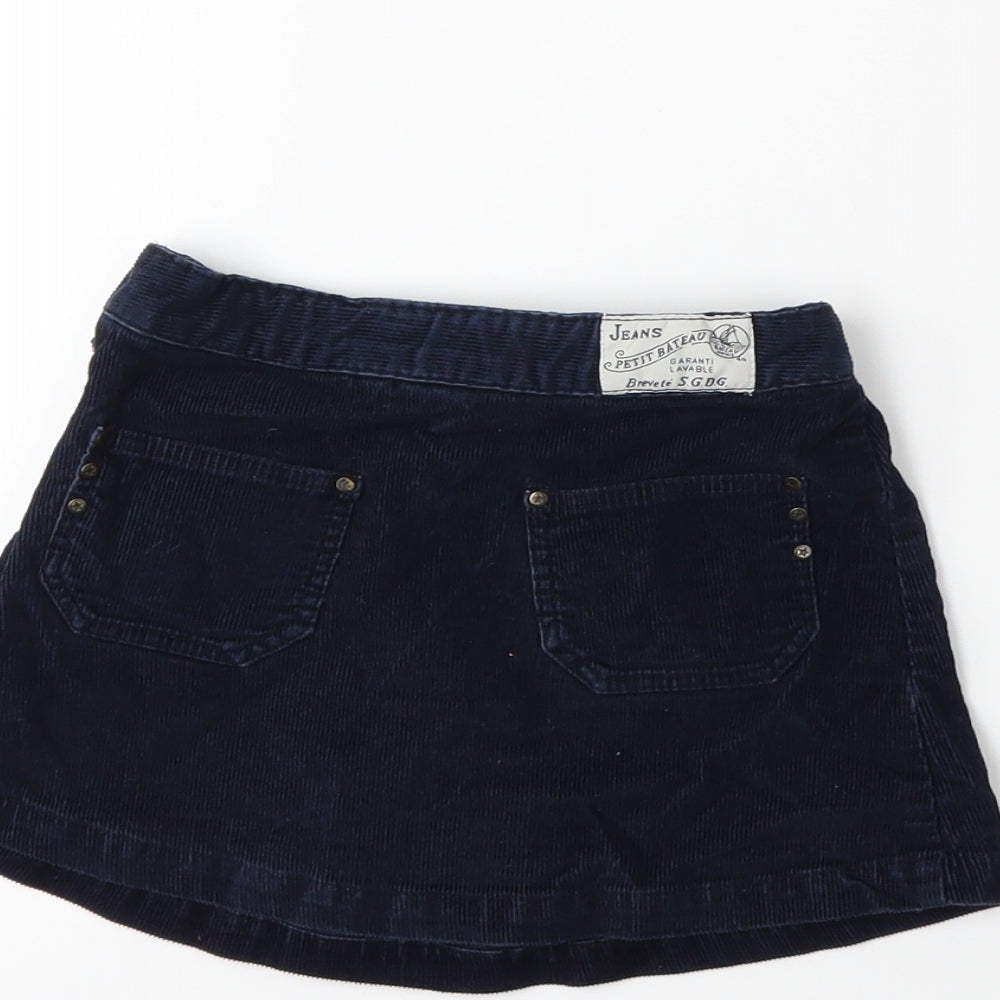 Petit Ami Girls Blue  Corduroy Mini Skirt Size 4 Years
