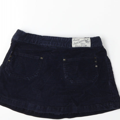 Petit Ami Girls Blue  Corduroy Mini Skirt Size 4 Years