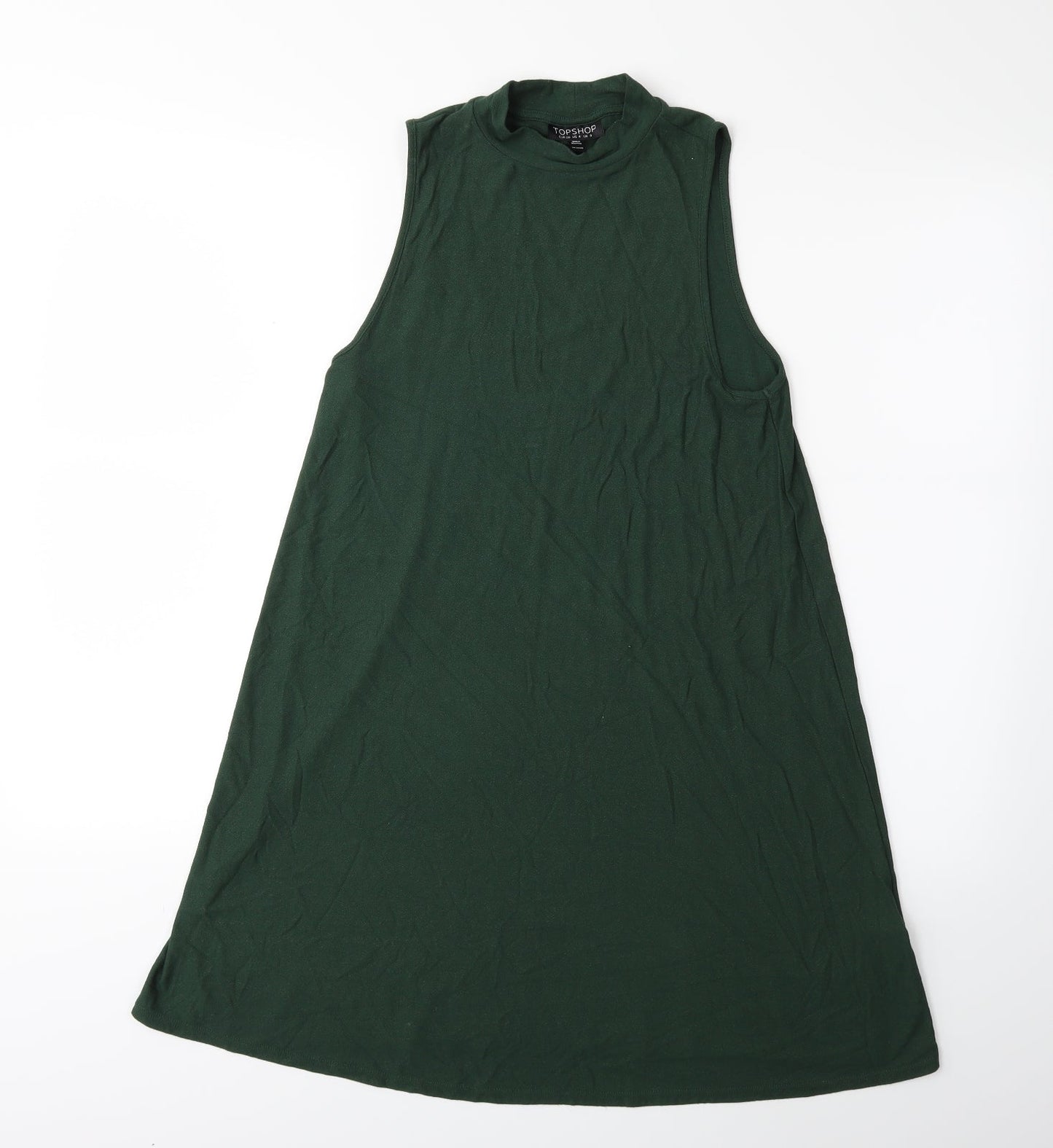 Topshop Womens Green   Basic Tank Size 8