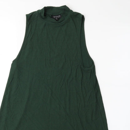Topshop Womens Green   Basic Tank Size 8