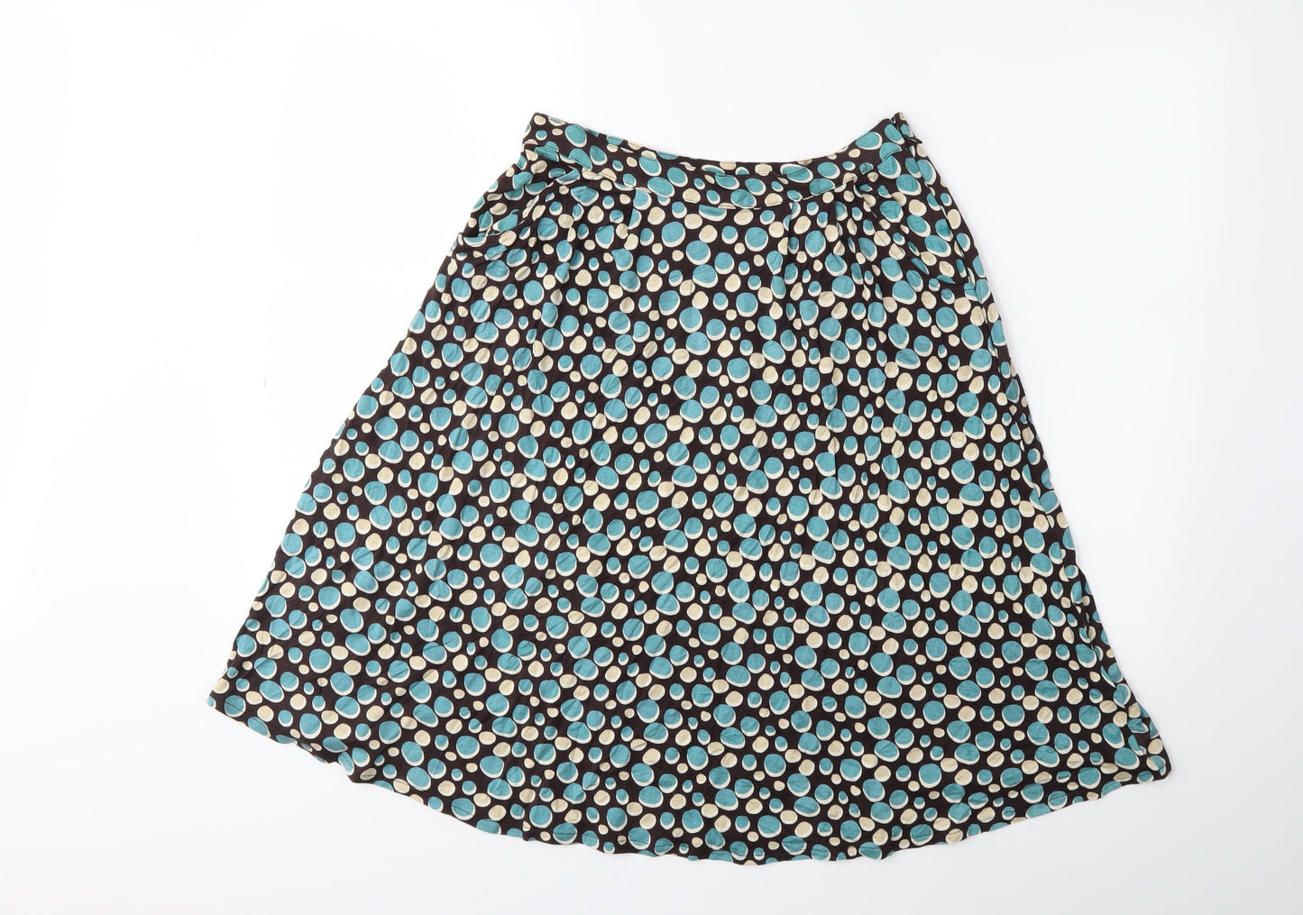 pretty vacant Womens Brown Polka Dot  Flare Skirt