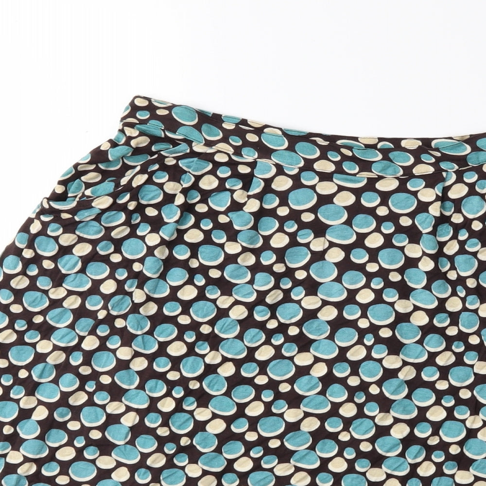 pretty vacant Womens Brown Polka Dot  Flare Skirt