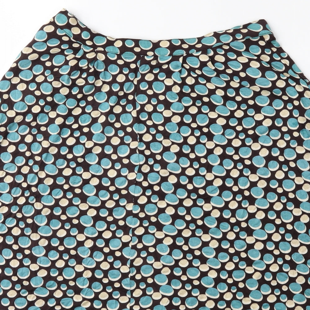 pretty vacant Womens Brown Polka Dot  Flare Skirt