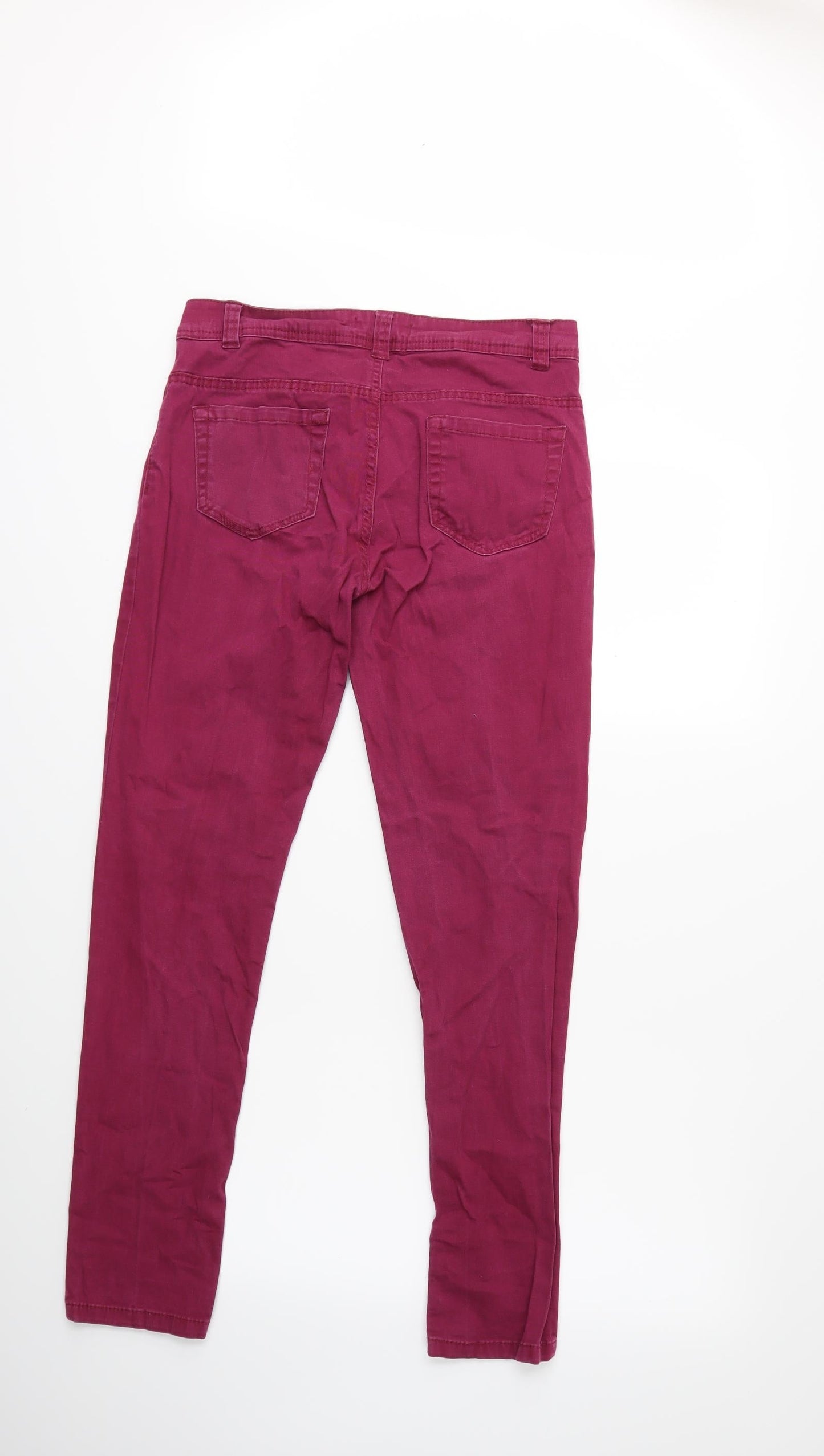 Peacocks Womens Purple  Denim Skinny Jeans Size 10 L29 in