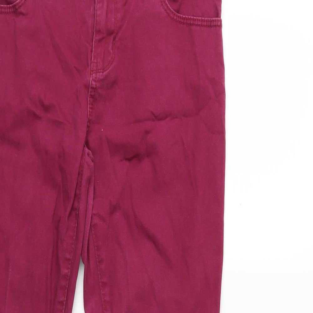 Peacocks Womens Purple  Denim Skinny Jeans Size 10 L29 in