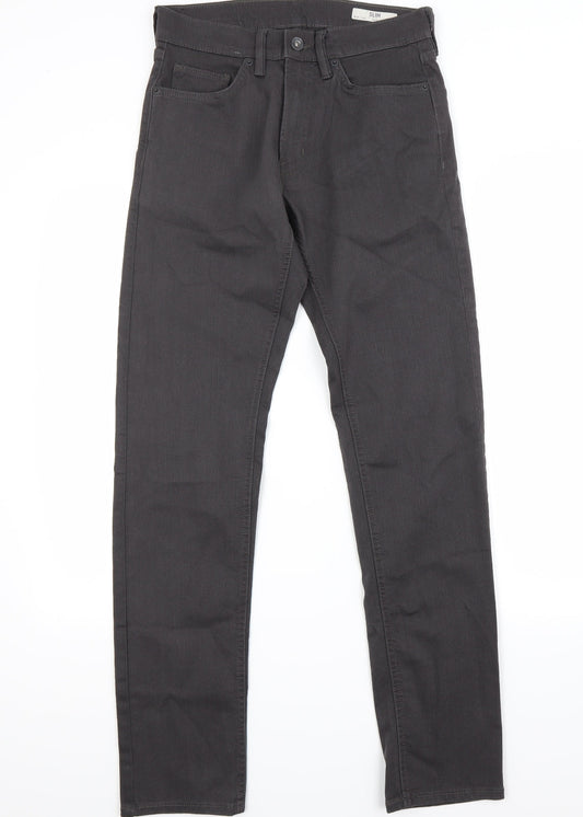 Marks and Spencer Mens Brown  Denim Straight Jeans Size 28 L33 in