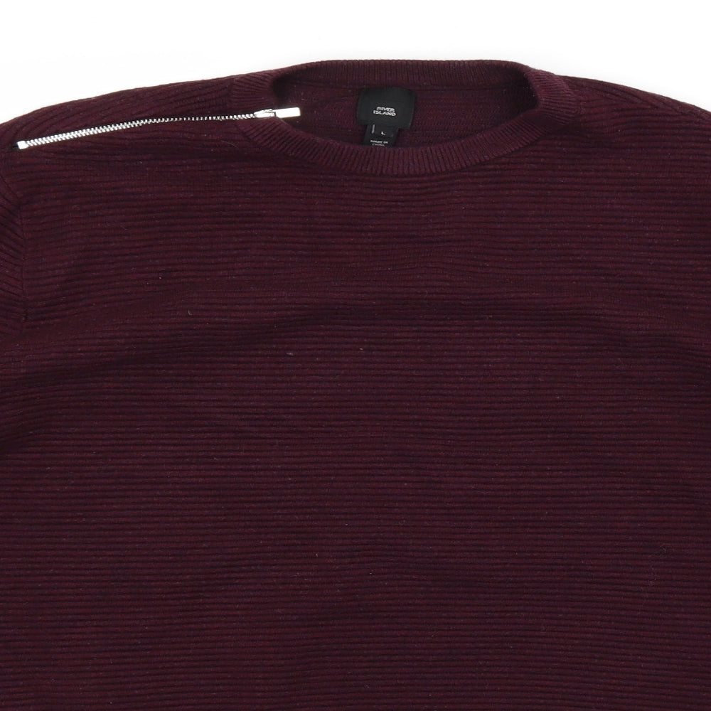 River Island Womens Red   Pullover Jumper Size L