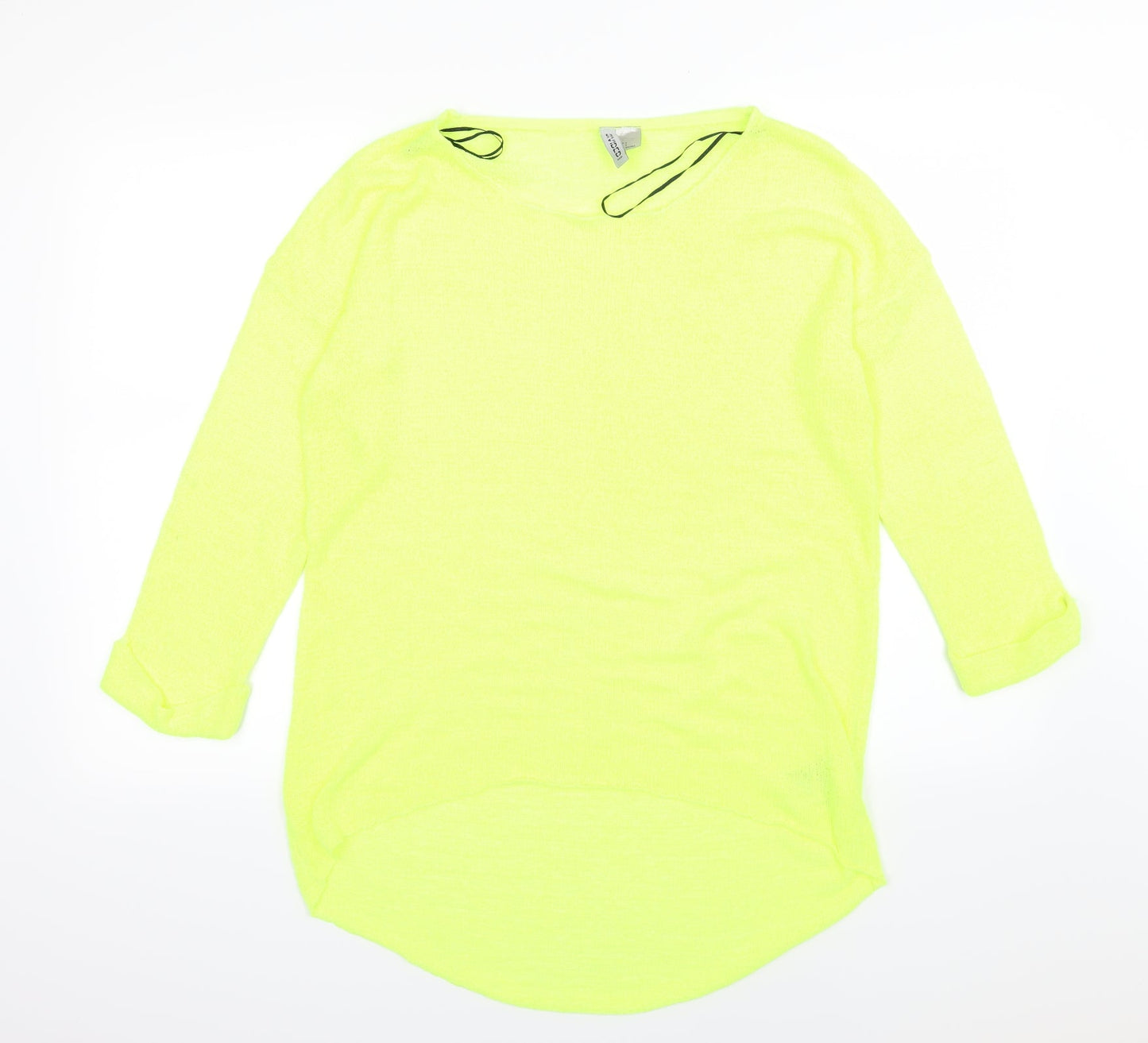 Divided by H&M Womens Yellow  Knit Pullover Jumper Size S