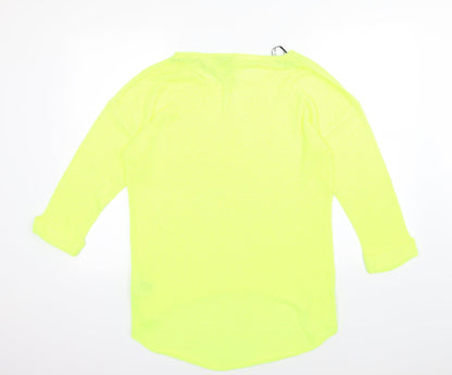 Divided by H&M Womens Yellow  Knit Pullover Jumper Size S