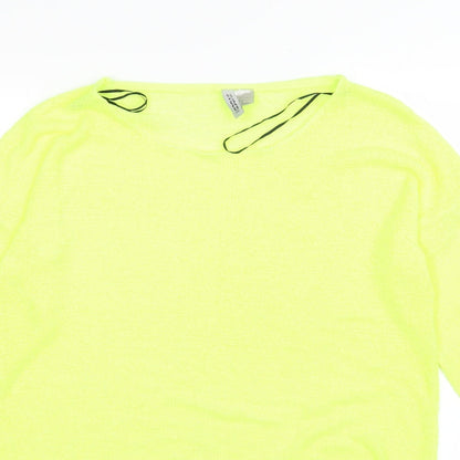 Divided by H&M Womens Yellow  Knit Pullover Jumper Size S