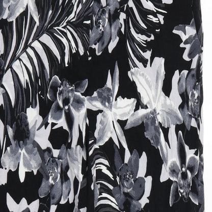 TU Womens Grey Floral  Trousers  Size 10 L27 in - Short leg