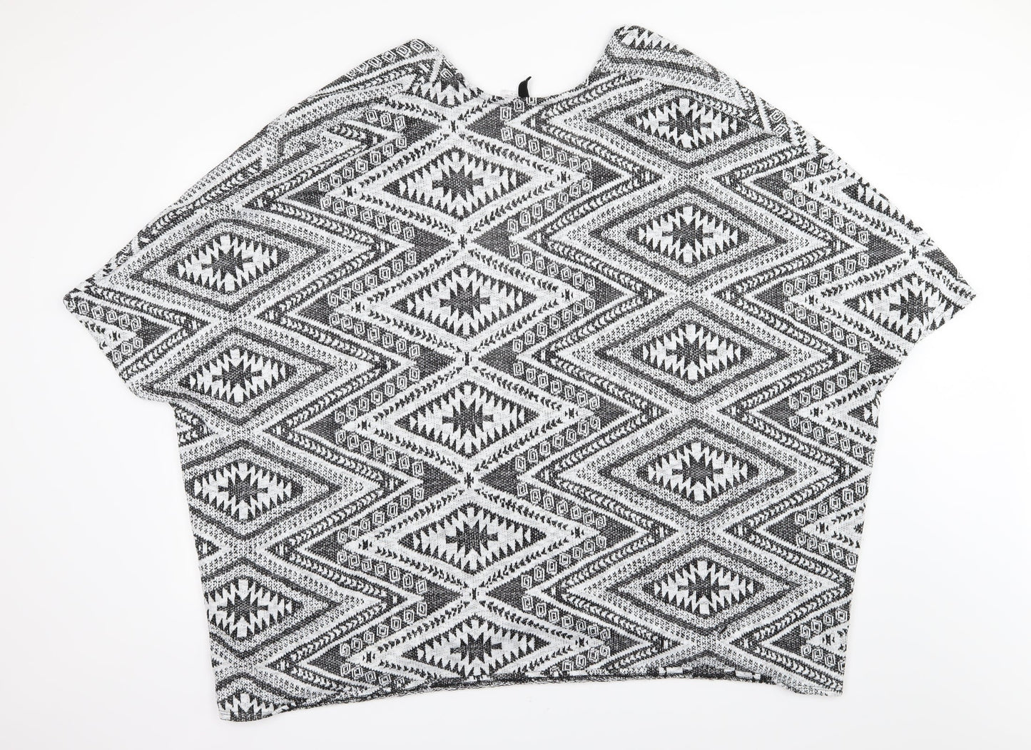 Divided by H&M Womens Grey Geometric Knit Cardigan Jumper Size M
