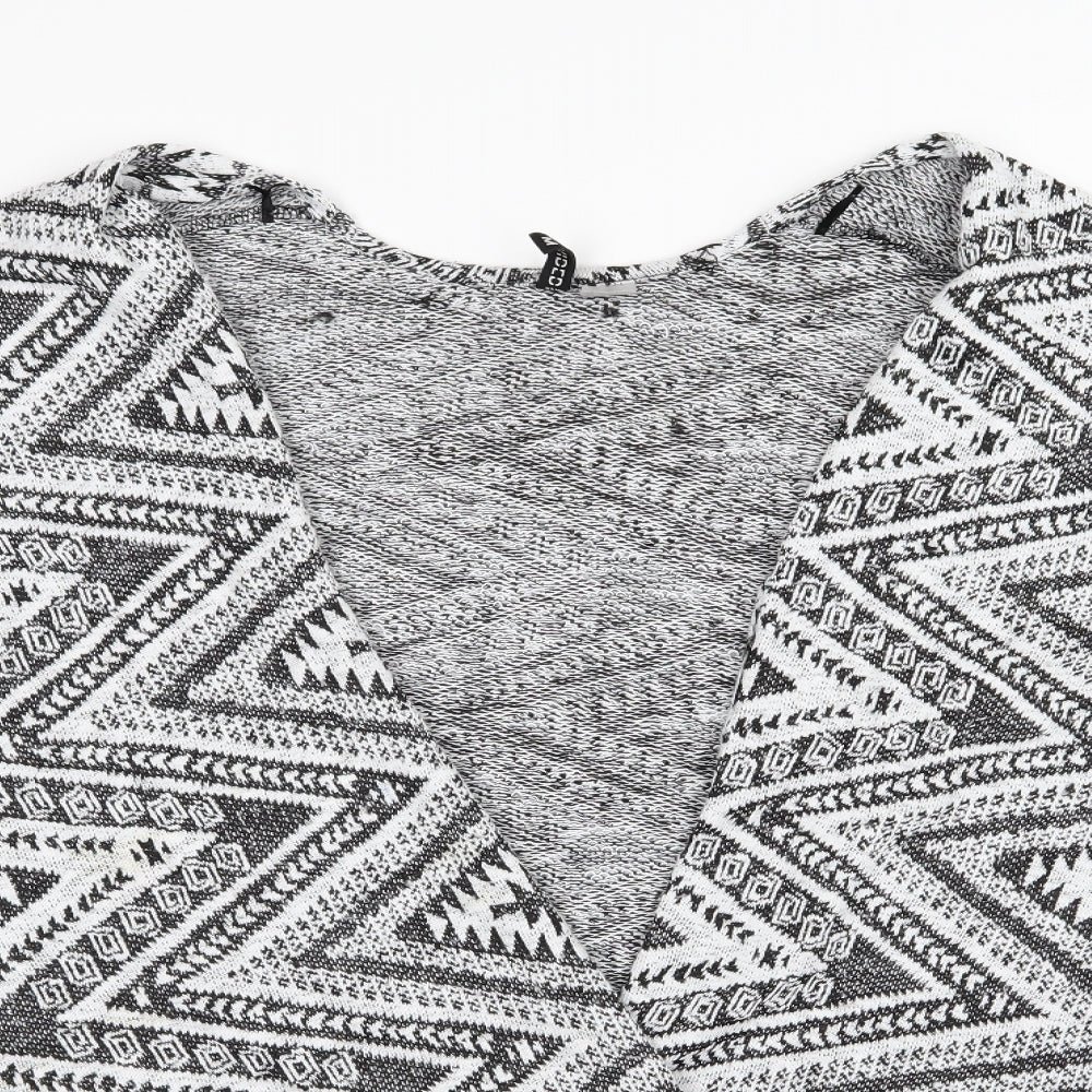 Divided by H&M Womens Grey Geometric Knit Cardigan Jumper Size M