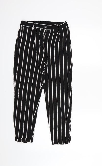 Bershka Womens Black Striped  Trousers  Size M L24 in