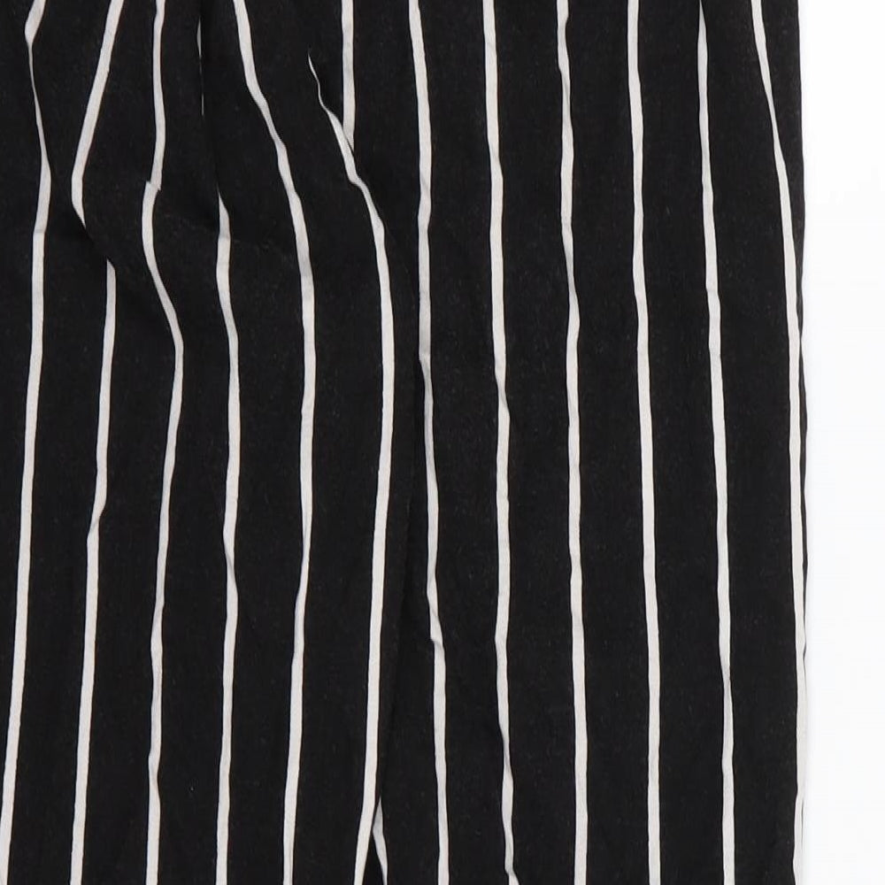 Bershka Womens Black Striped  Trousers  Size M L24 in