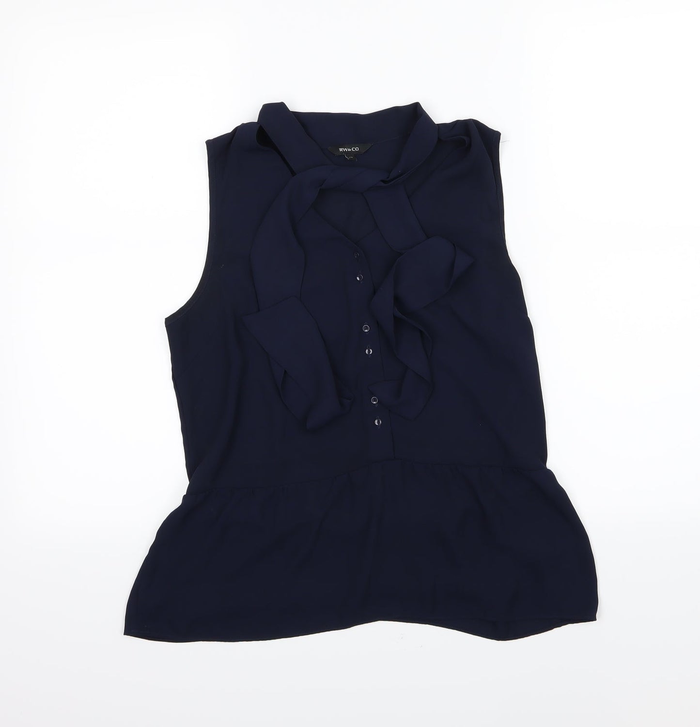 RW&Co Womens Blue  Chiffon Basic Blouse Size S