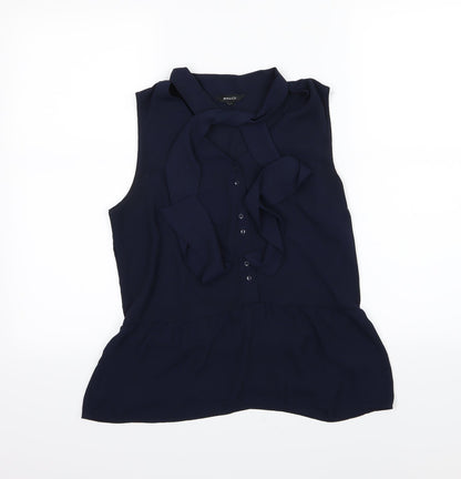 RW&Co Womens Blue  Chiffon Basic Blouse Size S