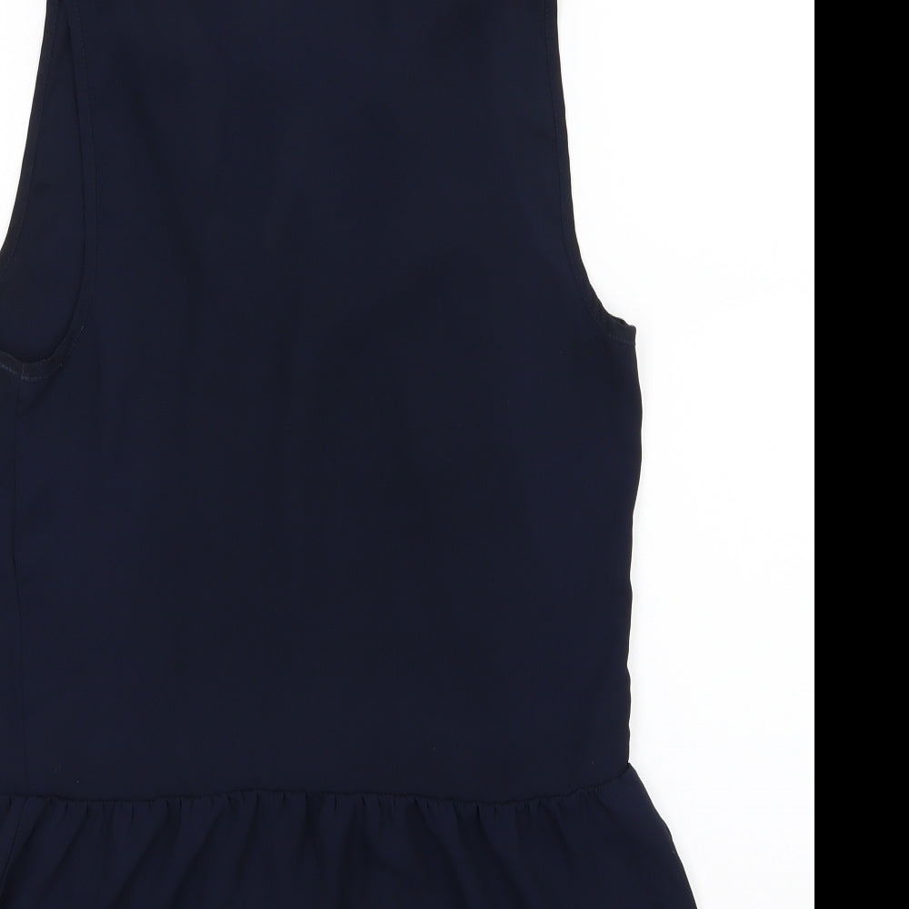 RW&Co Womens Blue  Chiffon Basic Blouse Size S