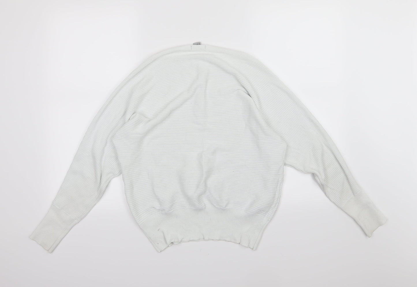 H&M Womens White  Knit Pullover Jumper Size M